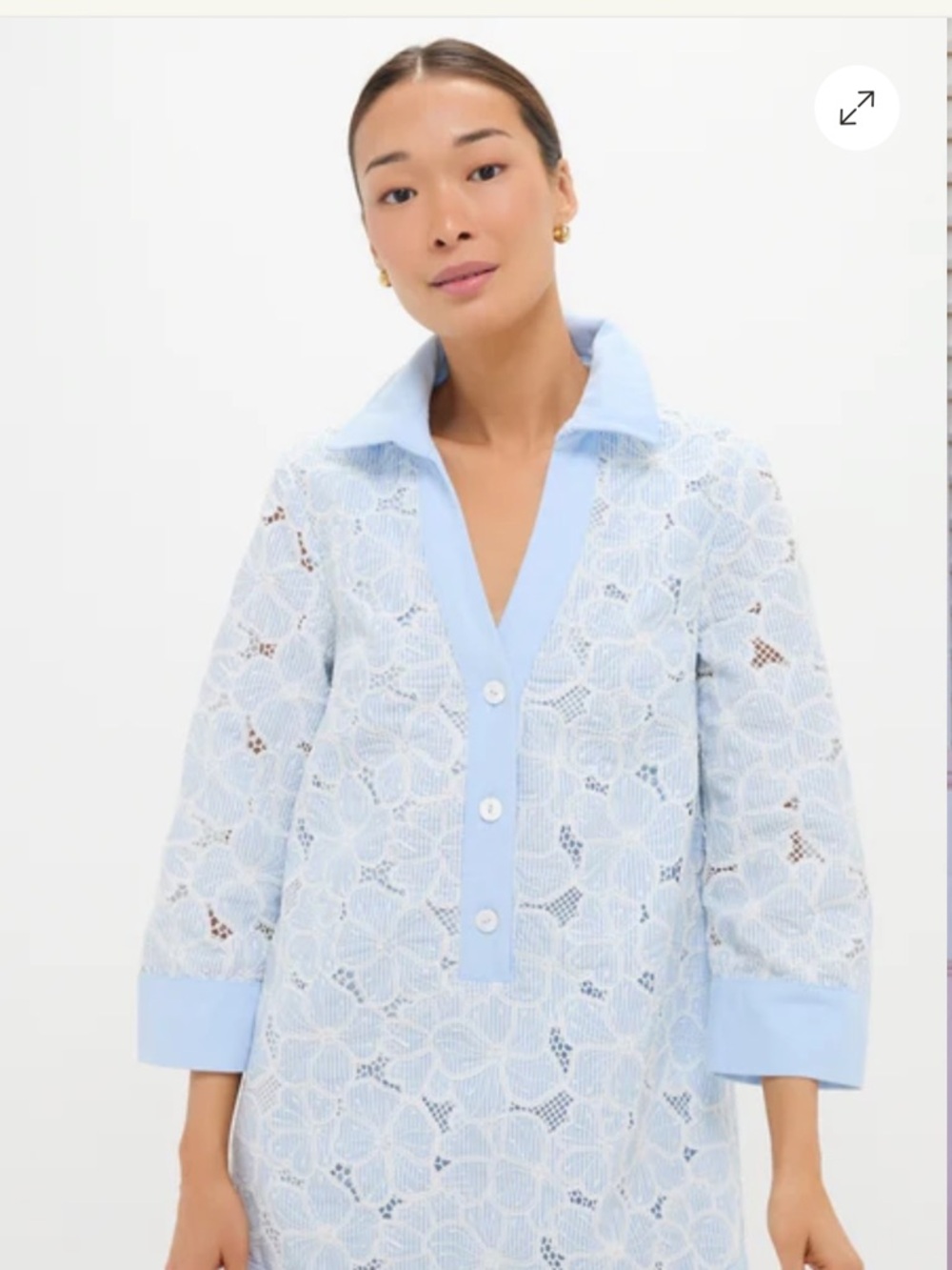 Tuckernuck Light Blue Lace Mini Dress